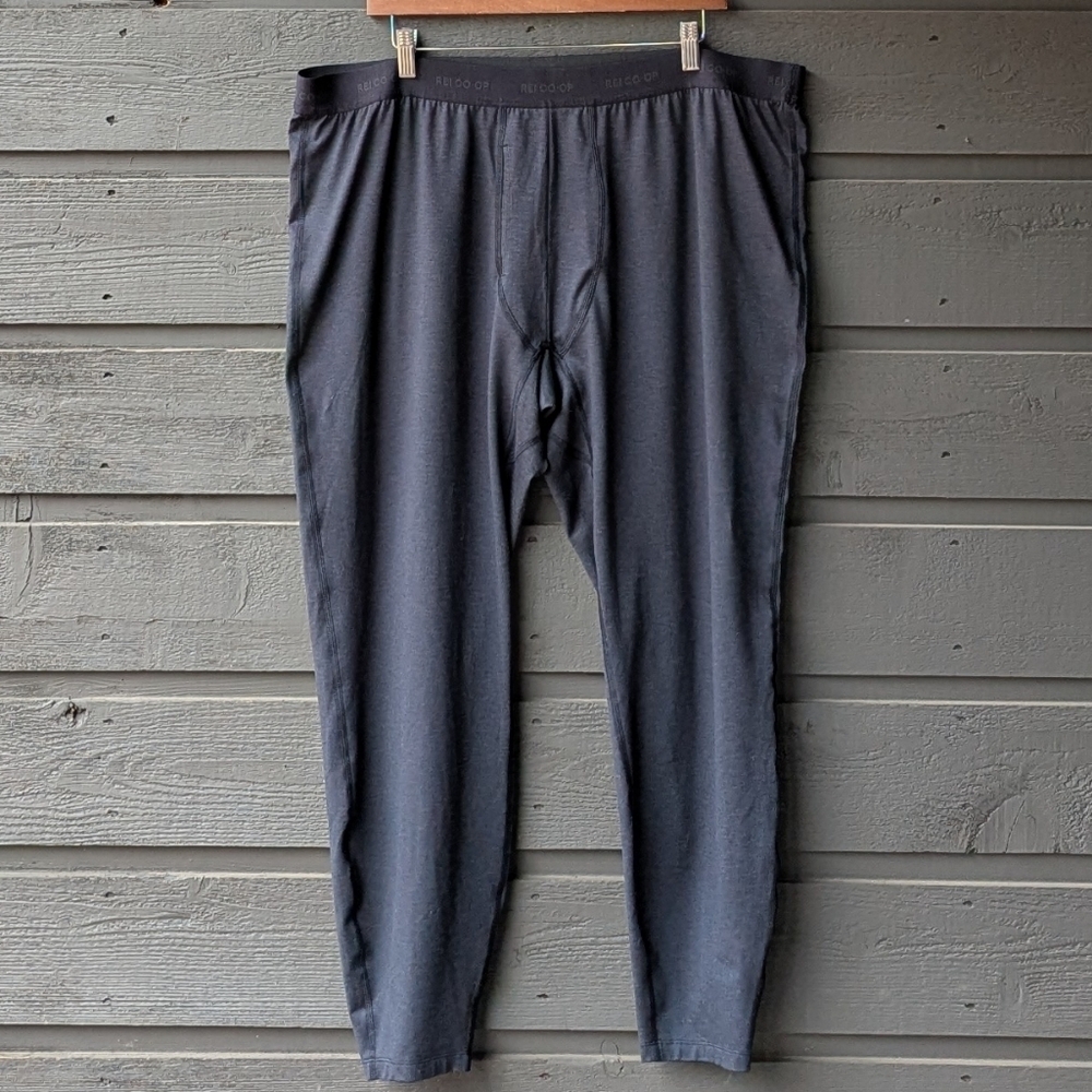 REI Co-op Midweight Base Layer Bottoms - Men's Size XXL Black Heather Gray
